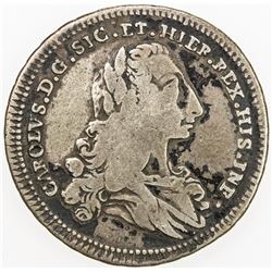 ITALIAN STATES: SICILY: Carlo di Borbone, 1734-1759, AR 4 tari, Palermo, 1735. F