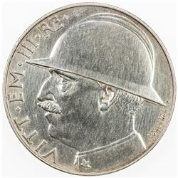 ITALY: Vittorio Emanuele III, 1900-1946, AR 20 lire, 1928-R, year VI