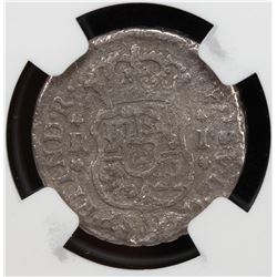 MEXICO: Felipe V, 1700-1746, AR real, 1743-Mo. PCGS VG