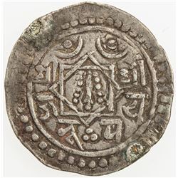 NEPAL: BHATGAON: Jaya Bhupatindra, 1696-1722, AR 1/4 mohar (1.37g), NS816 (1696). VF