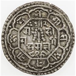 NEPAL: KATHMANDU: Jaya Prakash Malla, 1st reign, 1735-1746, AR mohar (5.28g), NS856 (1736). VF