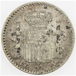 PUERTO RICO: Alfonso XIII, 1886-1931, AR 5 centavos, 1896. F-VF