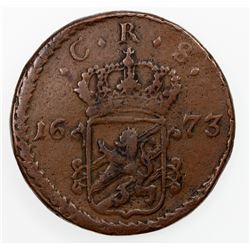 SWEDEN: Karl XI, 1660-1697, AE ore, Avesta mint, 1673. F