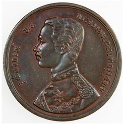 THAILAND: Rama V, 1868-1910, AE 2 att, Hamburg mint, CS1249 (1888). AU