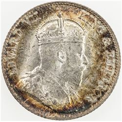 CHINA: HONG KONG: Edward VII, 1901-1910, AR 10 cents, 1902. UNC