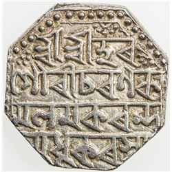 ASSAM: Gaurinatha Simha, 1780-1795, AR rupee (11.41g), SE1707 (1785), year 6. VF