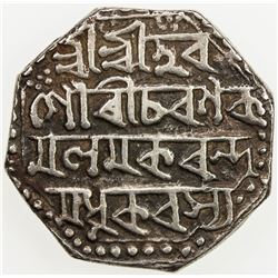 ASSAM: Gaurinatha Simha, 1780-1795, AR rupee (11.29g), SE1708/7 (1786), year 7. VF