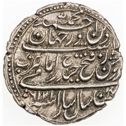 MYSORE: Tipu Sultan, 1782-1799, AR rupee (imami) (11.59g), Patan, AM1216, year 6, cyclic year 42. EF