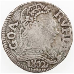 PORTUGUESE INDIA: GOA: Joao VI, Regent, 1799-1816, AR rupia (10.87g), 1802. VF