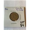 Image 1 : 1946 Canada 5 Cents Nice Early Coin
