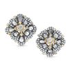 Image 1 : 18k Two Tone Gold  6.31CTW Diamond and Sliced Dia Earrings