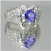 Image 2 : 2.50 ctw Tanzanite and Diamond Ring - 14KT White Gold