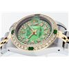 Image 4 : Rolex Ladies 2 Tone Green MOP Diamond & Emerald Datejust Wristwatch