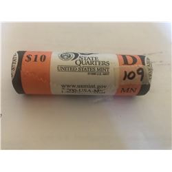 10 Dollar Bank Special Mint Roll State Quarters MINNISOTA D