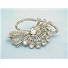Sterling silver rhinestone brooch signed Eisenber