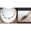 Sterling silver and pearl necklace 18