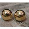 14kt yellow gold dome earrings with omega backs 2