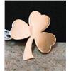 Three leaf clover pin 14kt yellow gold 29x26mm 3.