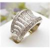 Ladys 18kt white gold diamond band approx 1Ctw 8.