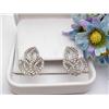 14kt white gold 2.20ctw diamond earrings.  Omega 