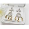 14kt white gold .33ctw diamond chandelier earring