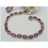 14kt yellow gold amethyst bracelet 18Ctw 7