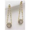 14kt yellow gold diamond dangle earrings approx .