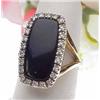 14kt yellow gold black onyx and diamond ring appr