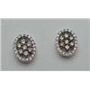 Image 1 : 14kt white gold earrings with white and fancy col