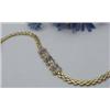 Image 1 : 14kt yellow gold bracelet with three marquise cut