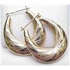 Image 1 : 14kt yellow gold hoop earrings 33x29mm