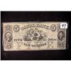 Image 1 : 1800s  $5.00 Canal Bank of New Orleans  CU