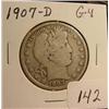 1907-D Barber Half Dollar  G 4