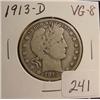 Image 1 : 1913-D Barber Half Dollar  VG 8