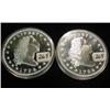 Image 1 : (2) 12 oz. Proof Silver 1794 Flowing Hair Silver 