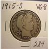 Image 1 : 1915-S Barber Half Dollar  VG 8