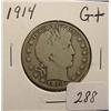 Image 1 : 1914 Barber Half Dollar  G+