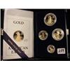 Image 1 : 1989 Gold American Eagle Proof 4-Coin Set in Govn