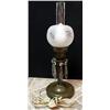 Image 1 : 15" tall desk lamp with six hanging pressed glass