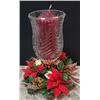 Image 1 : 24% full lead crystal tree hurricane lamp with ca