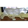 Lalique Jaguar, measures 13" long and stands 5 1/