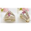 Lady's 14kt yellow gold ring with marquise ruby .