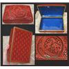 Image 1 : Cinnabar covered box standing 2" tall.  6" long b