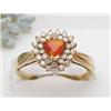 Image 1 : Lady's ring with Mexican fire opal and diamonds 1