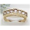Image 1 : Lady's stair-step band with seven diamonds approx