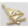 Image 1 : 14kt yellow gold wind surfing charm 2.5gr