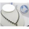 Image 1 : Ladys 14kt white gold necklace containing 35 oval