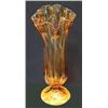 Image 1 : 12 tall ruffled edge vase, topaz color.  No chips