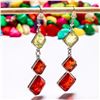 Image 2 : BALTIC AMBER GEMSTONE SILVER PLATED HOOK EARRINGS