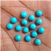 Image 1 : Natural Turquoise 4 MM Round Loose Cabochon Gemstone 100 Pieces Lot